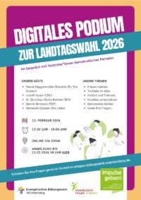 Digitales Podium zur Landtagswahl 2026